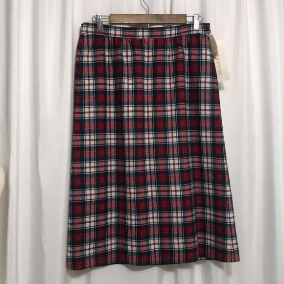 Vintage 70’s Pendleton Wool Plaid Macduff Tartan Skirt Sz 12 - Picture 2 of 11